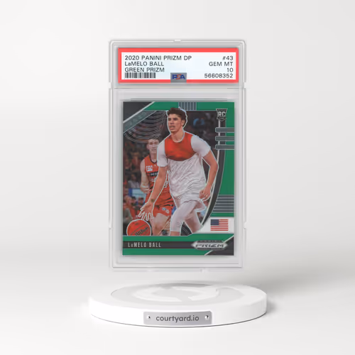 2020 Panini Prizm Draft Picks #43 LaMelo Ball - Green Prizm (PSA 10 GEM MINT)