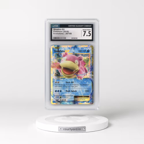 2016 Evolutions #26/108 Slowbro EX - Holo (CGC 7.5 NM+)