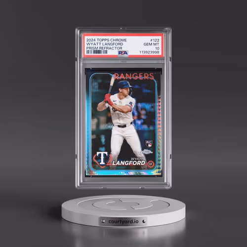 2024 Topps Chrome #122 Wyatt Langford - Prism Refractor (PSA 10 GEM MINT)