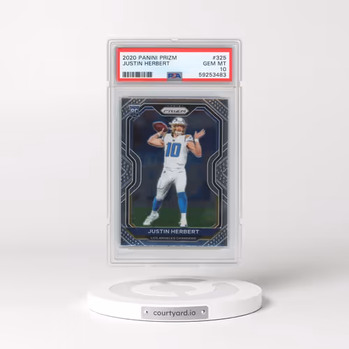 2020 Panini Prizm #325 Justin Herbert (PSA 10 GEM MINT)