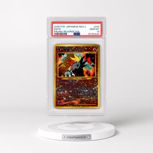 2000 Pokémon Neo 2 Promo #244 Entei - Reverse Foil (PSA 10 GEM MINT)