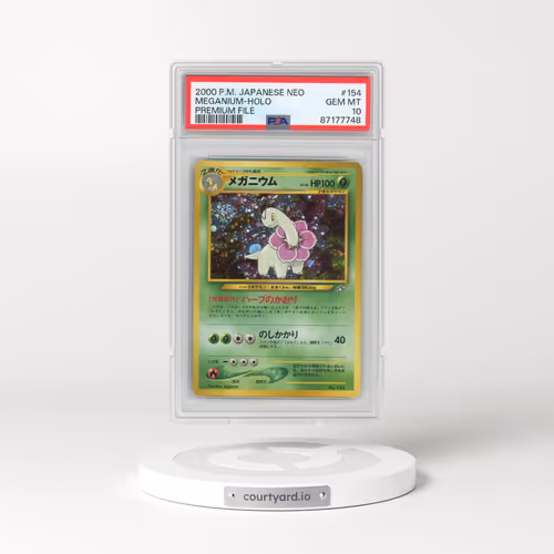 2000 Pokémon Neo #154 Meganium - Holo Premium File (PSA 10 GEM MINT)
