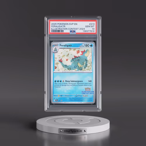 2025 Pokémon Svp EN-SV Black Star Promo #213 Feraligatr - Illustration Contest 2024 (PSA 10 GEM MINT