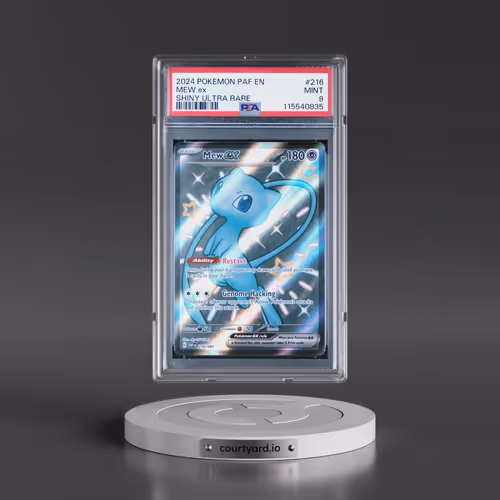 2024 Pokémon Paf EN-Paldean Fates #216 Mew EX - Holo Shiny Ultra Rare (PSA 9 MINT)