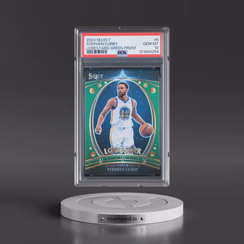 2023 Panini Select Lodestars #6 Stephen Curry - Green Prizm (PSA 10 GEM MINT)