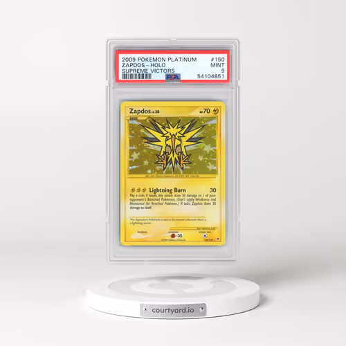 2009 Pokémon Platinum Supreme Victors #150 Zapdos - Holo (PSA 9 MINT)