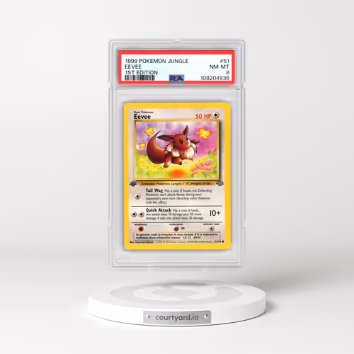 1999 Pokémon Jungle #51 Eevee - 1st Edition (PSA 8 NM-MT)