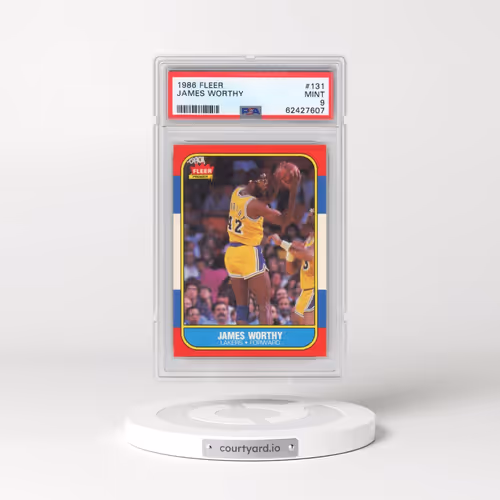 1986 Fleer #131 James Worthy (PSA 9 MINT)
