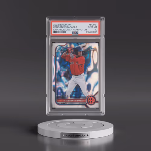 2022 Bowman Chrome Prospects #BCP61 Ceddanne Rafaela - Lava Refractor (PSA 10 GEM MINT)