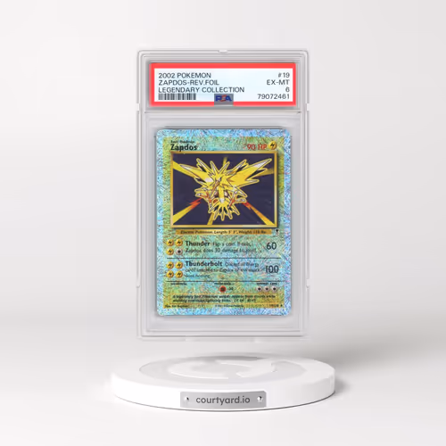 2002 Pokémon Legendary Collection #19 Zapdos - Reverse Foil (PSA 6 EX-MT)