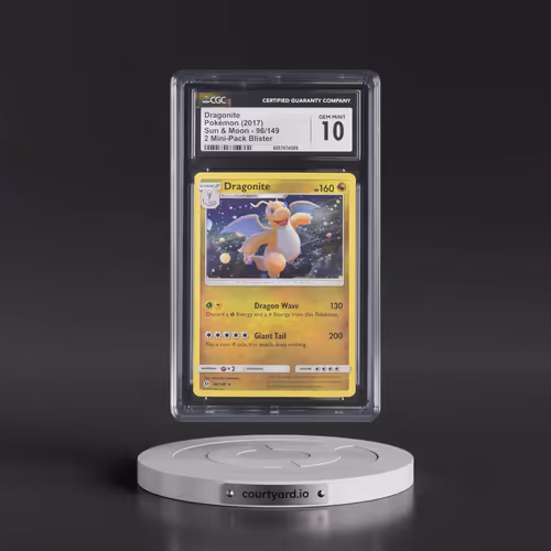 2017 Sun & Moon #96/149 Dragonite - Cosmos Holo Mini Pack Blister (CGC 10 GEM MINT)