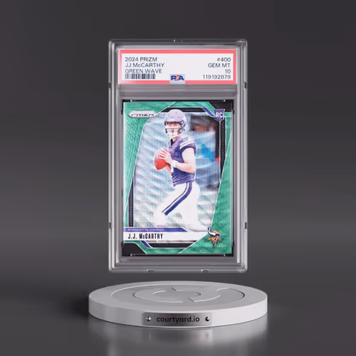 2024 Panini Prizm #400 JJ McCarthy - Green Wave (PSA 10 GEM MINT)