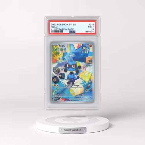 2023 Pokémon Svi EN-Scarlet & Violet #215 Riolu - Illustration Rare (PSA 9 MINT)