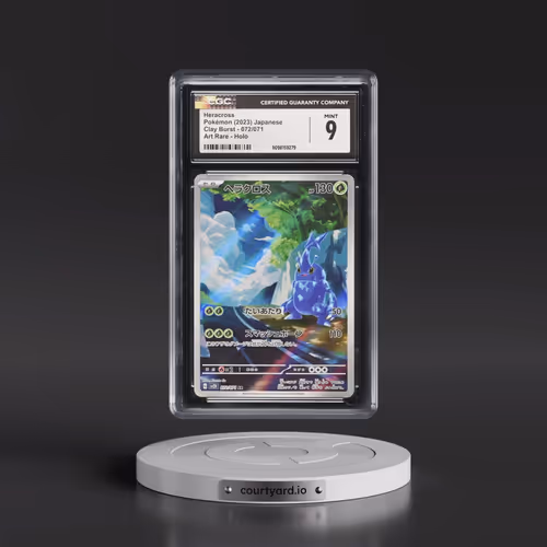 2023 Pokémon Sv2d-Clay Burst #072 Heracross - Art Rare (CGC 9 MINT)