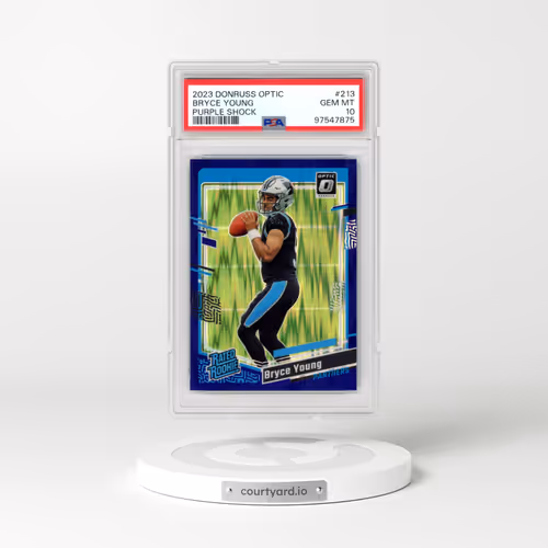 2023 Panini Donruss Optic #213 Bryce Young - Purple Shock (PSA 10 GEM MINT)