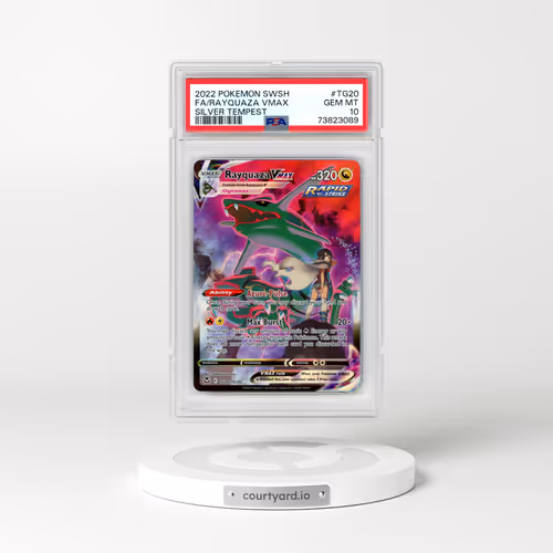 2022 Pokémon Sword & Shield Silver Tempest #TG20 Rayquaza Vmax - Full Art (PSA 10 GEM MINT)