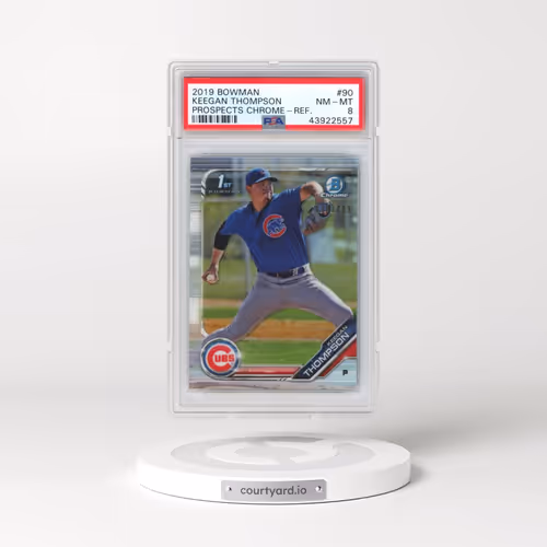 2019 Bowman Prospects Chrome #90 Keegan Thompson - Refractor (PSA 8 NM-MT)