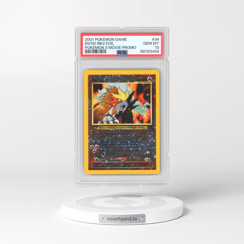 2001 Pokémon Game Movie #34 Entei - Reverse Foil Pokemon 3 Movie Promo (PSA 10 GEM MINT)