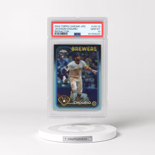 2024 Topps Chrome Update #USC18 Jackson Chourio - Refractor (PSA 10 GEM MINT)