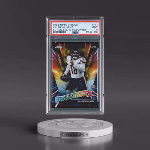 2024 Topps Chrome Future Stars #FS1 Caleb Williams - Yellow Refractor (PSA 9 MINT)