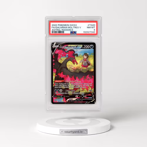 2022 Pokémon Sword & Shield Astral Radiance #TG20 Galarian Moltres V - Holo Full Art (PSA 8 NM-MT)