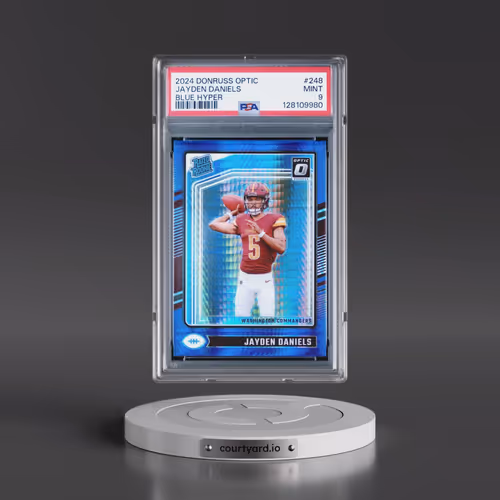 2024 Panini Donruss Optic #248 Jayden Daniels - Blue Hyper (PSA 9 MINT)
