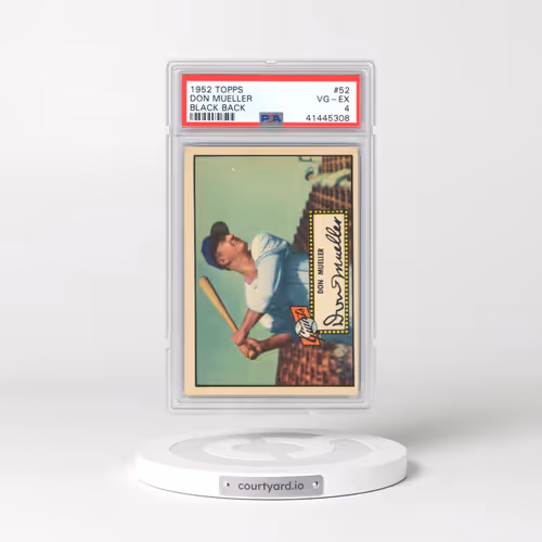 1952 Topps #52 Don Mueller - Black Back (PSA 4 VG-EX)