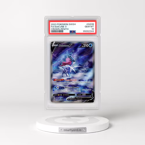 2023 Pokémon Sword and Shield Crown Zenith #GG38 Suicune V - Holo Full Art (PSA 10 GEM MINT)