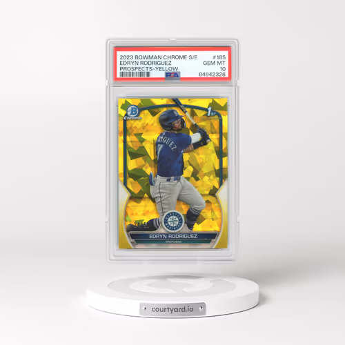 2023 Bowman Chrome Sapphire Edition Prospects #185 Edryn Rodriguez - Yellow (PSA 10 GEM MINT)