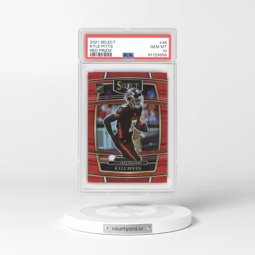 2021 Panini Select #46 Kyle Pitts - Red Prizm (PSA 10 GEM MINT)