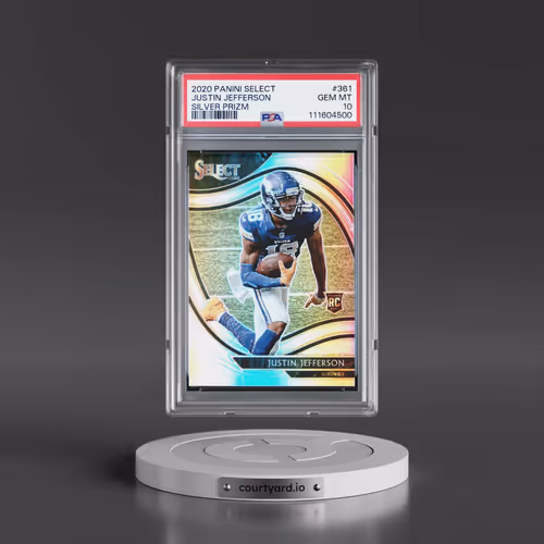 2020 Panini Select #361 Justin Jefferson - Silver Prizm (PSA 10 GEM MINT)