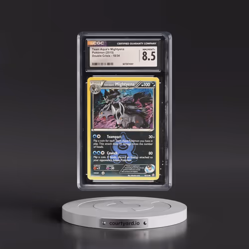 2015 Double Crisis #18/34 Team Aqua's Mightyena (CGC 8.5 NM-MT+)