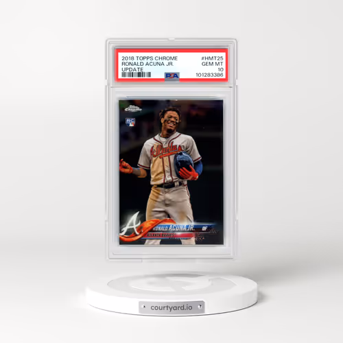 2018 Topps Chrome Update #HMT25 Ronald Acuna Jr. (PSA 10 GEM MINT)