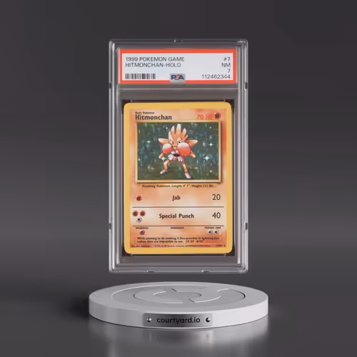 1999 Pokémon Game #7 Hitmonchan - Holo (PSA 7 NM)