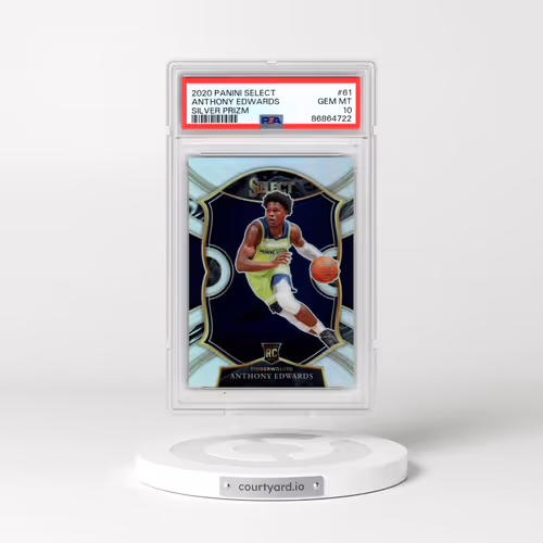 2020 Panini Select #61 Anthony Edwards - Silver Prizm (PSA 10 GEM MINT)