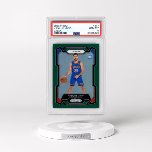 2023 Panini Prizm #297 Vasilije Micic - Green Prizm (PSA 10 GEM MINT)