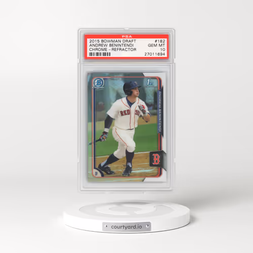 2015 Bowman Draft #182 Andrew Benintendi - Chrome-Refractor (PSA 10 GEM MINT)