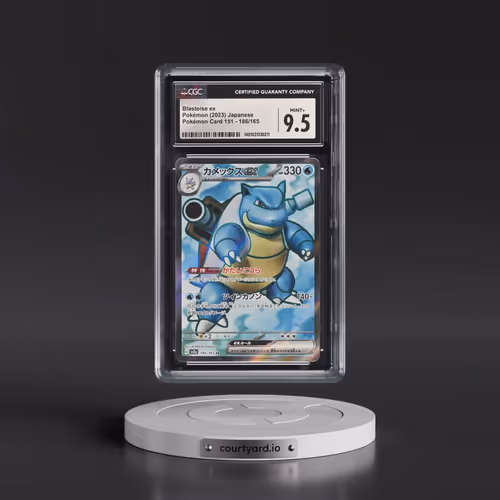 2023 Pokémon Card 151 #186/165 Blastoise ex - Super Rare Holo (CGC 9.5 MINT+)