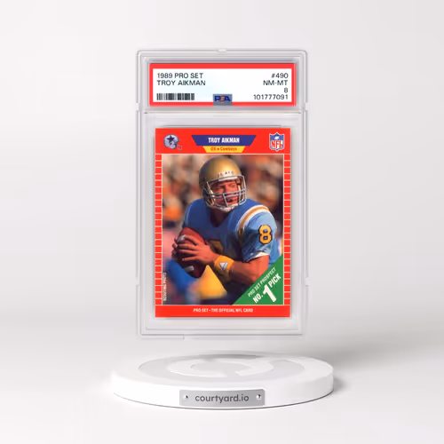 1989 Pro Set #490 Troy Aikman (PSA 8 NM-MT)