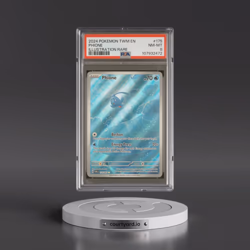 2024 Pokémon Twm EN-Twilight Masquerade #175 Phione - Illustration Rare (PSA 8 NM-MT)
