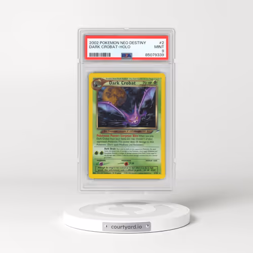 2002 Pokémon Neo Destiny #2 Dark Crobat - Holo (PSA 9 MINT)