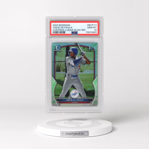2023 Bowman Chrome Prospects #BCP111 Josue de Paula - Lunar Glow Refractor (PSA 10 GEM MINT)