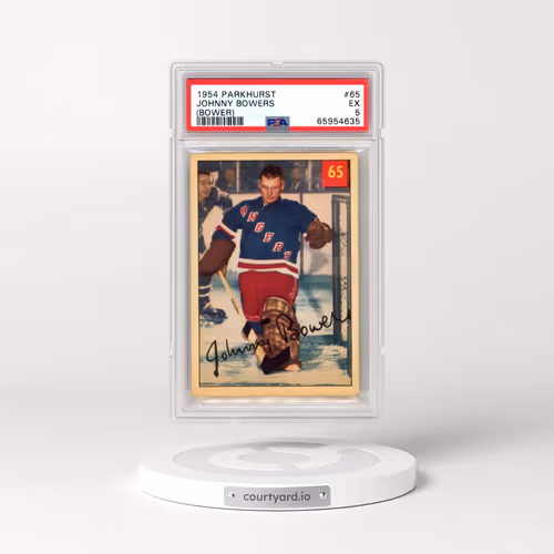 1954 Parkhurst #65 Johnny Bowers - (Bower) (PSA 5 EX)