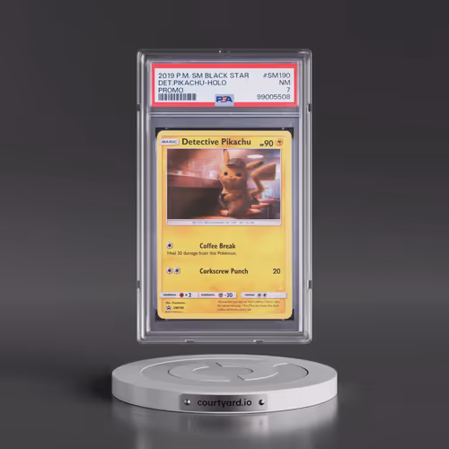 2019 Pokémon SM Black Star Promo #SM190 Detective Pikachu - Holo (PSA 7 NM)