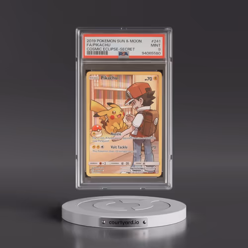 2019 Pokémon Sun & Moon Cosmic Eclipse #241 Pikachu - Full Art Secret (PSA 9 MINT)