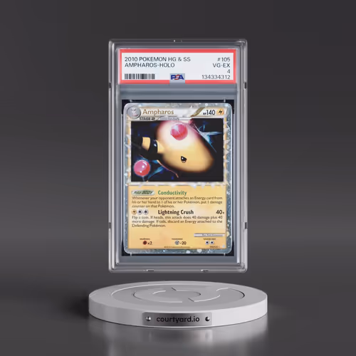 2010 Pokémon Heartgold & Soulsilver #105 Ampharos - Holo (PSA 4 VG-EX)