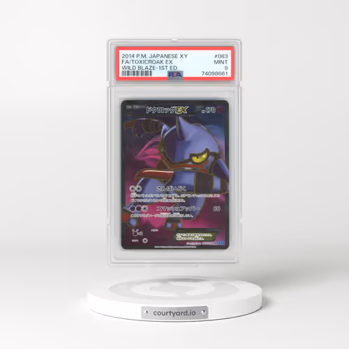 2014 Pokémon XY Wild Blaze #083 Toxicroak EX - 1st Edition Holo Full Art (PSA 9 MINT)