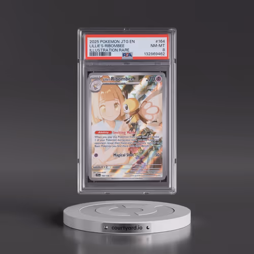 2025 Pokémon Jtg EN-Journey Together #164 Lillie's Ribombee - Illustration Rare (PSA 8 NM-MT)