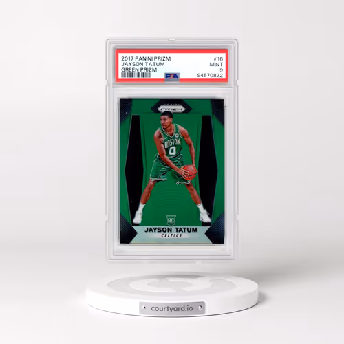 2017 Panini Prizm #16 Jayson Tatum - Green Prizm (PSA 9 MINT)