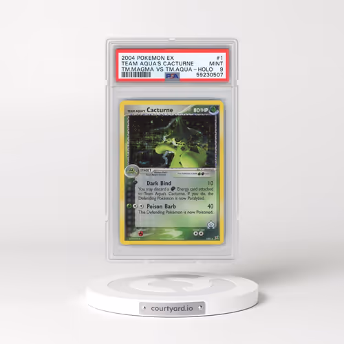 2004 Pokémon EX Team Magma VS Team Aqua #1 Team Aqua's Cacturne - Holo (PSA 9 MINT)